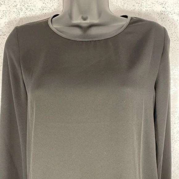 Forever 21 Women's Black Sheer Long Sleeve Top Small Minimalist Elegant - Picture 6 of 9
